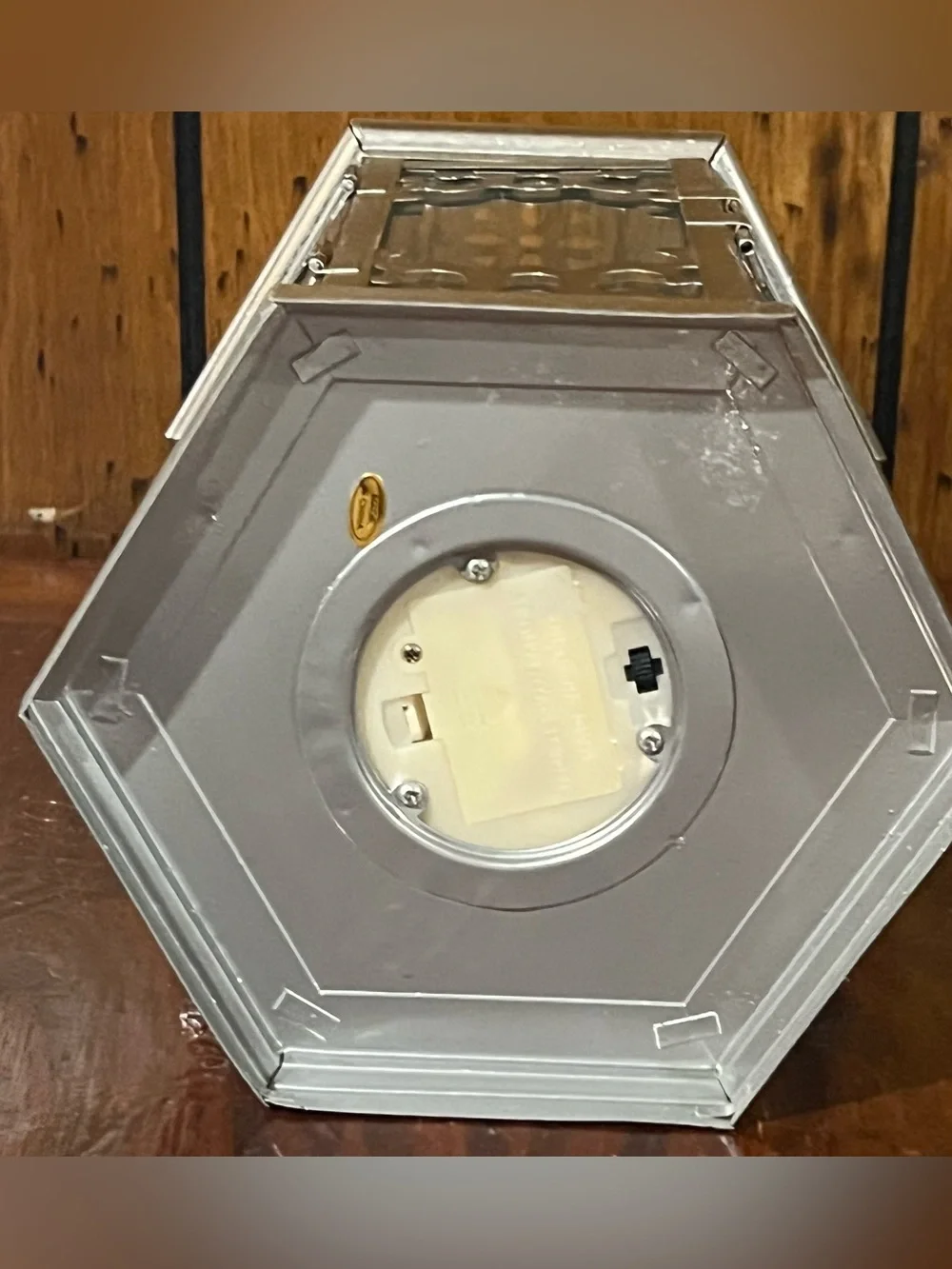 Vintage Metal Decorative Lantern with Cream LED Candle - Gold Color Finish